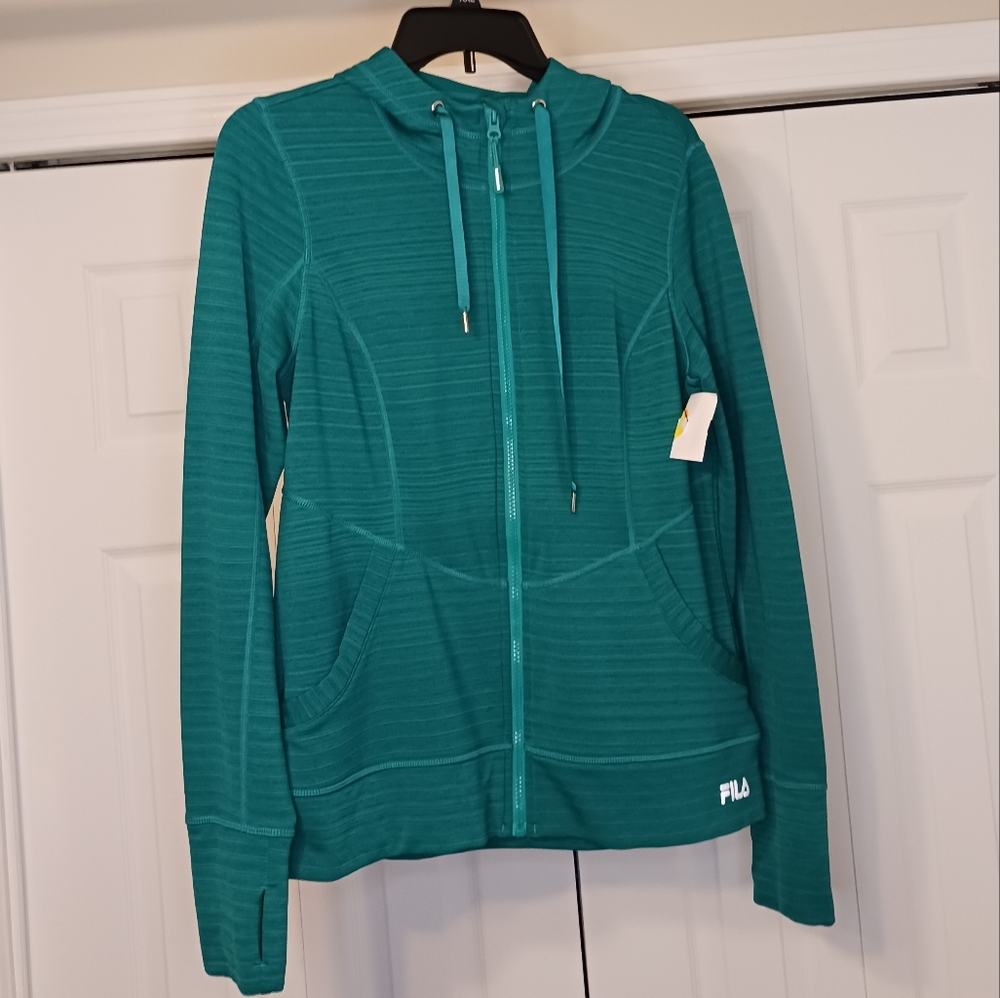 Fila Green Hooded Jacket Size M